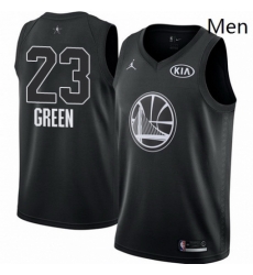 Mens Nike Jordan Golden State Warriors 23 Draymond Green Swingman Black 2018 All Star Game NBA Jersey