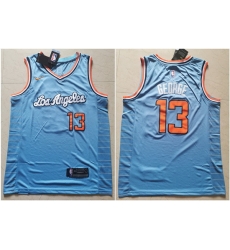 Clippers 13 Paul George Light Blue Nike Swingman Jersey