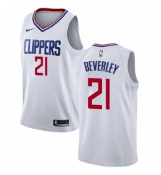 Clippers  21 Patrick Beverley White Basketball Swingman Association Edition Jersey