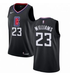 Mens Nike Los Angeles Clippers 23 Louis Williams Swingman Black Alternate NBA Jersey Statement Edition 