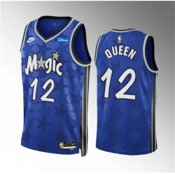 Men Orlando Magic 12 Trevelin Queen Blue 2023 24 Classic Edition Stitched Basketball Jersey