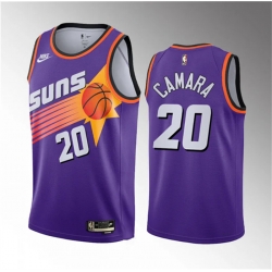 Men Phoenix Suns 20 Toumani Camara Purple 2023 Draft Classic Edition Stitched Basketball Jersey