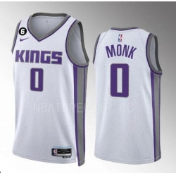 Men Nike Sacramento Kings Malik Monk #0 White Stitched NBA Jersey