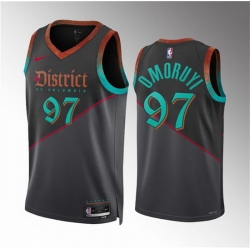 Men Washington Wizards 97 Eugene Omoruyi Black 2023 24 City Edition Stitched Basketball Jersey