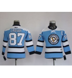 Penguins #87 Sidney Crosby Stitched Blue NHL Jersey