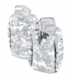 Men Atlanta Falcons 2024 Arctic Camo Salute To Service Club Fleece Pullover Stitched Hoodie