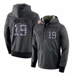 NFL Mens Nike Atlanta Falcons 19 Andre Roberts Stitched Black Anthracite Salute to Service Player Performance Hoodie