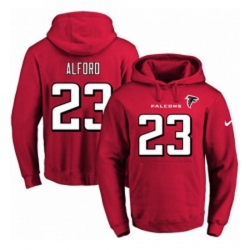 NFL Mens Nike Atlanta Falcons 23 Robert Alford Red Name Number Pullover Hoodie