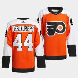 Men Philadelphia Flyers 44 Nicolas Deslauriers 2023 24 Orange Stitched Jersey