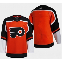 Men Philadelphia Flyers Blank 2021 Orange Reverse Retro Stitched Jersey