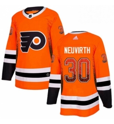 Mens Adidas Philadelphia Flyers 30 Michal Neuvirth Authentic Orange Drift Fashion NHL Jersey 