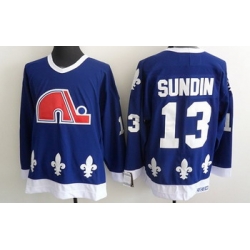 Quebec Nordiques 13 Sundin Jerseys