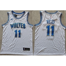 Men Minnesota Timberwolves 11 Naz Reid White Stitched Jersey