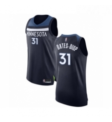 Mens Minnesota Timberwolves 31 Keita Bates Diop Authentic Navy Blue Basketball Jersey Icon Edition 