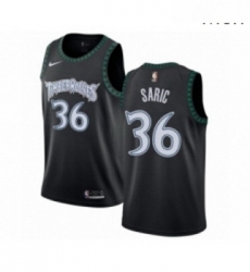 Mens Nike Minnesota Timberwolves 36 Dario Saric Swingman Black Hardwood Classics Jersey 