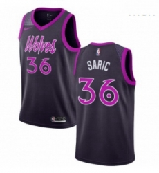 Mens Nike Minnesota Timberwolves 36 Dario Saric Swingman Purple NBA Jersey City Edition 