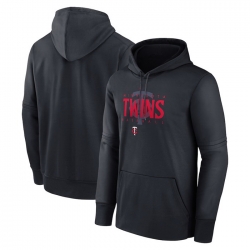 Men Minnesota Twins Navy Pregame Performance Pullover Hoodie