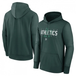 Men Oakland Athletics Green Pregame Performance Pullover HoodieS