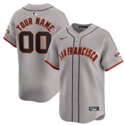 Men Women youth San Francisco Giants Active Player Custom Grey Away Limited Stitched Baseball Jersey