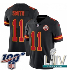 2020 Super Bowl LIV Youth Nike Kansas City Chiefs #11 Alex Smith Limited Black Rush Vapor Untouchable NFL Jersey