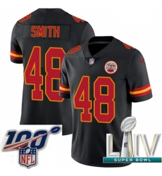 2020 Super Bowl LIV Youth Nike Kansas City Chiefs #48 Terrance Smith Limited Black Rush Vapor Untouchable NFL Jersey