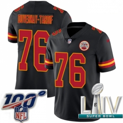 2020 Super Bowl LIV Youth Nike Kansas City Chiefs #76 Laurent Duvernay-Tardif Limited Black Rush Vapor Untouchable NFL Jersey