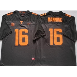 Men Tennessee Volunteers 16 Peyton Manning Grey NCAA Jersey