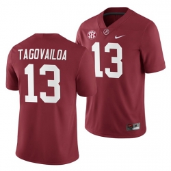 Alabama Crimson Tide Tua Tagovailoa Crimson 2019 Home Game Jersey NCAA Football