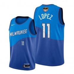 bucks brook lopez blue 2021 nba finals bound jersey