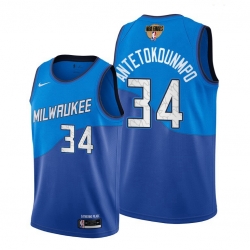 bucks giannis antetokounmpo blue 2021 nba finals bound jersey