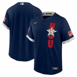 Men's Houston Astros Blank Nike Navy 2021 MLB All-Star Game Replica Jersey