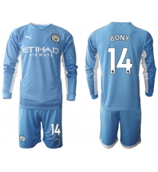 Men Manchester City Long Sleeve Soccer Jerseys 509