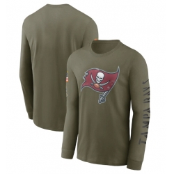 Men Tampa Bay Buccaneers Olive 2022 Salute To Service Long Sleeve T Shirt