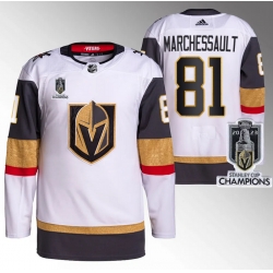 Men Women Youth Vegas Golden Knights #81 Jonathan Marchessault White 2023 Stanley Cup Champions Stitched Jersey