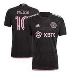 Men's Inter Miami CF Lionel Messi #10 2023 Black Pink Soccer Jersey