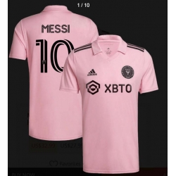 Men's Inter Miami CF Lionel Messi #10 2023 Pink Soccer Jersey