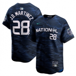 Men Los Angeles Dodgers 28 J D  Martinez Royal 2023 All Star Cool Base Stitched Jersey