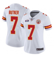 Nike Chiefs 7 Harrison Butker White Women Bound Stitched NFL Vapor Untouchable Limited 2024 Super Bowl LVIII Jersey 