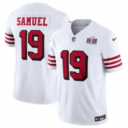 Youth San Francisco 49ers 19 Deebo Samuel New White 2023 F U S E  Vapor Untouchable Limited Stitched Football 2024 Super Bowl LVIII Jersey