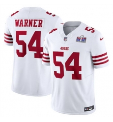 Youth San Francisco 49ers 54 Fred Warner White 2023 F U S E  Vapor Untouchable Limited Stitched Football 2024 Super Bowl LVIII Jersey