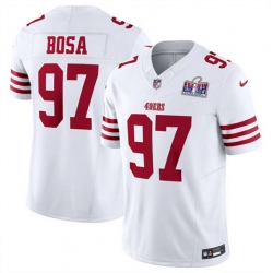 Men San Francisco 49ers 97 Nick Bosa White 2023 F U S E  Vapor Untouchable Limited Stitched Football 2024 Super Bowl LVIII Jersey