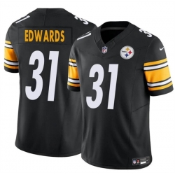 Youth Pittsburgh Steelers 31 Daijun Edwards Black 2024 F U S E  Vapor Untouchable Limited Stitched Jersey