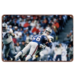 New York Giants Aluminum Sign 12x8 Inch Lawrence Taylor 001