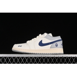 AIR JORDAN 1 LOW BAPE WHITE GREY BLUE