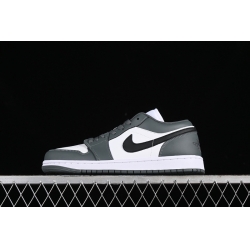 AIR JORDAN 1 LOW WHITE BLACK IRON GREY