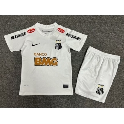 Youth Retro Soccer Jerseys Santos White