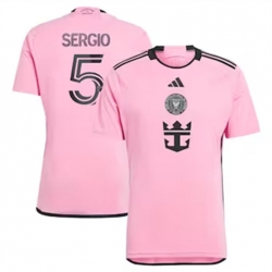 Youth Inter Miami CF Sergio Busquets 2024 25 Home Replica Pink