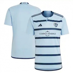 Men Sporting Kansas City Blank 2023 24 Home Replica Light Blue